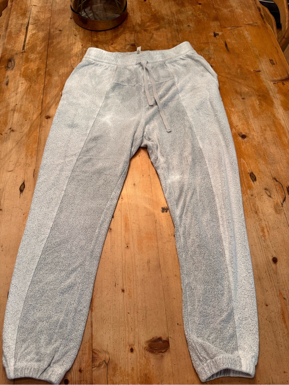 Free People Light Gray Cozy Plush Joggers